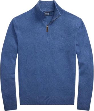 Polo Ralph Lauren Wool Quarter-Zip Jumper - Heren - Coltruien - Blauw - S - Wol - Truien & Vesten