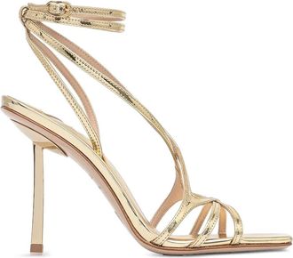 Le Silla Metallic leren sandalen met hak