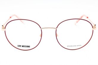 Love Moschino MOL613 Round Metal Frame Eyeglasses - Gold