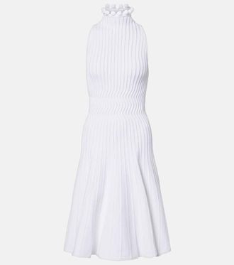 Alaia Alaïa Ribbed-knit turtleneck midi dress