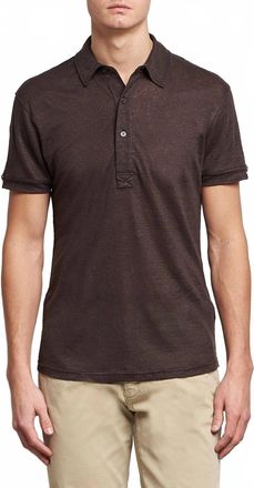 Orlebar Brown Sebastian Linen Polo Shirt In Truffle