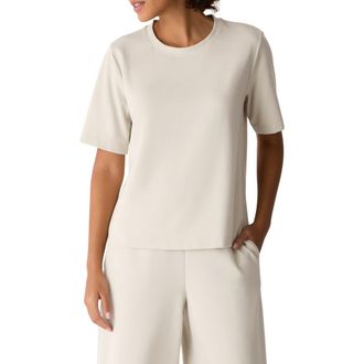 Eileen Fisher Crewneck Ponte T-Shirt in Papyrus at Nordstrom, Size X-Large