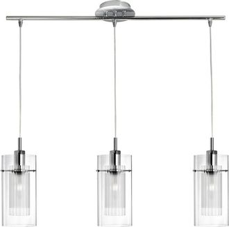 Searchlight Lampadario Contemporaneo Duo 1 Acciaio Cromo 3 Luci E14