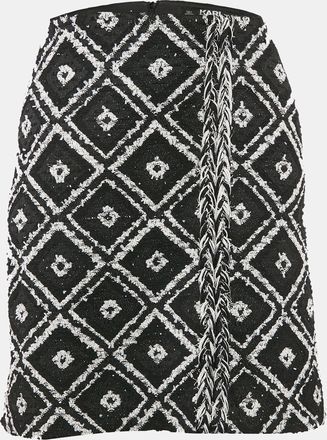 Karl Lagerfeld Black Tweed Mini Skirt