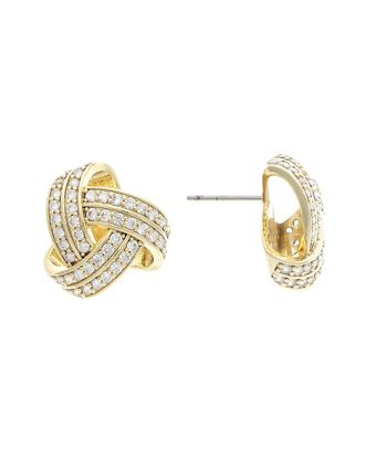 Rivka Friedman 18K Plated Cz Knot Earrings