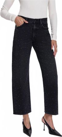 Pistola Denim Lexi Mid Rise Bowed Straight Jeans In Silver Screen