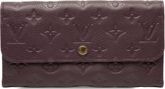 Louis Vuitton Purple Leather Long Wallet (Tri-Fold) (Pre-Owned)