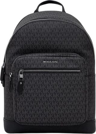 Michael Kors Hudson Monogram Rugzak - Heren - Rugzakken - Zwart - ONE Size - Leer - Tassen