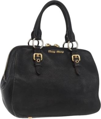 Miu Miu Pre-owned Handbags, female, Black, Size: ONE SIZE Pre-owned Hand Bag