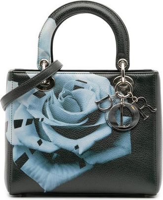 Dior Pre-owned Dior Medium Deerskin Floral Print Lady Dior Ladies 17-BO-0154