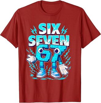Generic Funny Meme 67 Six Seven Number Kids Boys Girls Teens Funny Trendy 6 7 Hands T-Shirt Multicoloured Italian Brainrot Tops