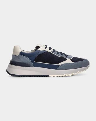 Brunello Cucinelli Men & apos;s Suede and Leather Sneakers