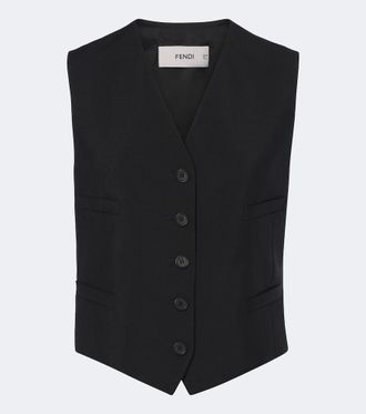 Fendi Gilet in mohair e lana