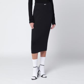 Off-white Black pencil skirt with OFF logo