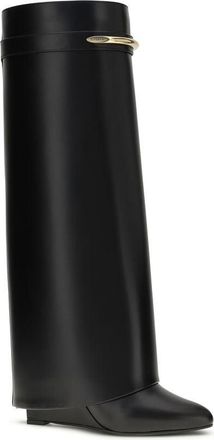 Givenchy Womens Black Calf Leather Bos Taurus Boots