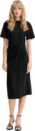 Sessun Vestido Midi de Manga Corta - Dresses - Mujer - Negro - XS