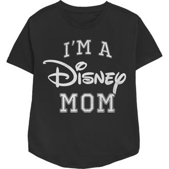 Disney Womens Disney Im a Mom Distressed Logo Graphic T-Shirt in Black at Nordstrom, Size Xx-Large