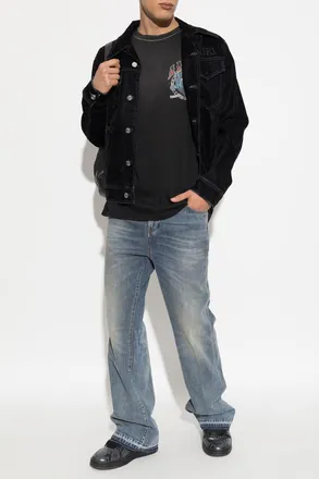 Amiri T-shirt With Print And Shimmering Crystals, Mens, Black