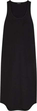 Wardrobe.NYC Matte Tank Dress - Dames - Maxi kleedjes - Zwart - M - Leer - Kleedjes