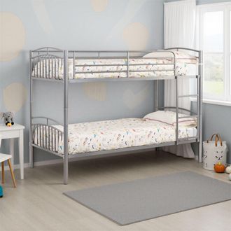 Seconique Ventura 3 Single Bunk Bed in Metallic Silver