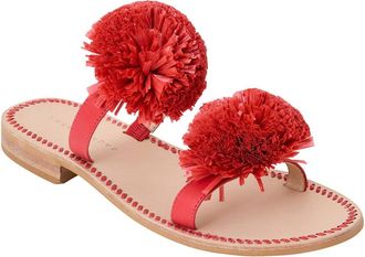 Jack Rogers Daffodil Raffia & Leather Sandal