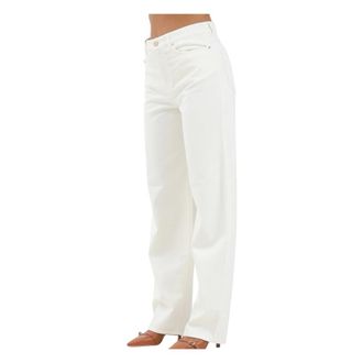 Max Mara Dames, Jeans, Wit, Maat: XL Katoen