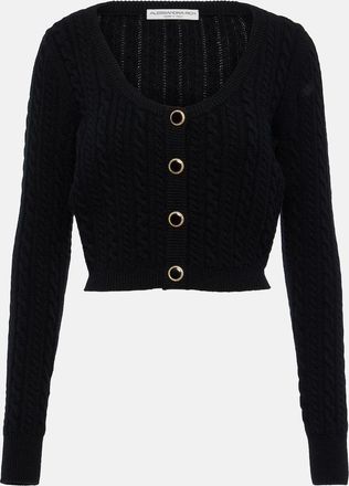 Alessandra Rich Cable-knit wool cardigan