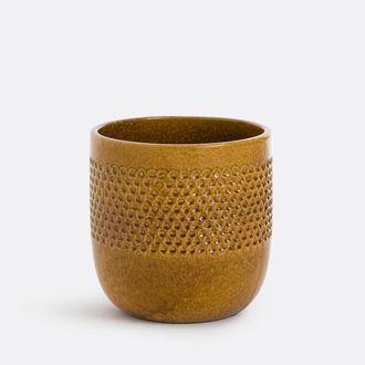 La Redoute Interieurs Bloempot in terracotta met email &Oslash;33 cm, Lulita