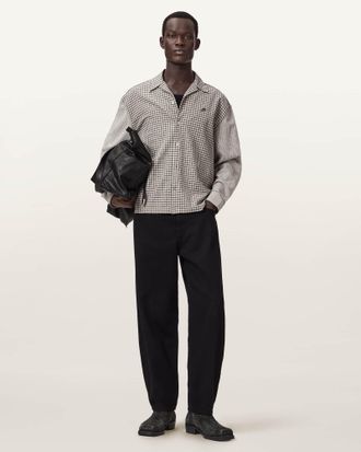 AllSaints Kage Oversized Long Sleeve Check Shirt