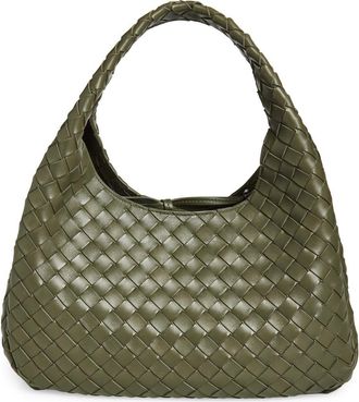Bottega Veneta Campana Intrecciato Leather Shoulder Bag in 3293 Pickle-Muse Brass at Nordstrom