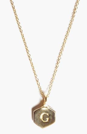 Odette New York Monogram Charm Necklace in Letter G at Nordstrom