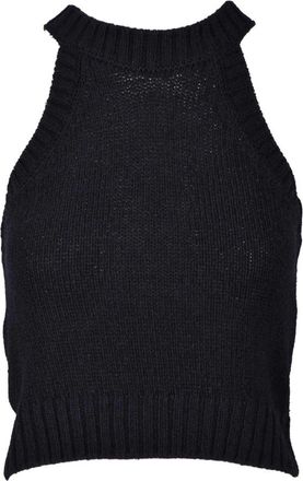 Wild Cashmere Zijde Blend Gebreide Trui - Dames - Ronde hals truien - Zwart - 2XS - Truien & Vesten