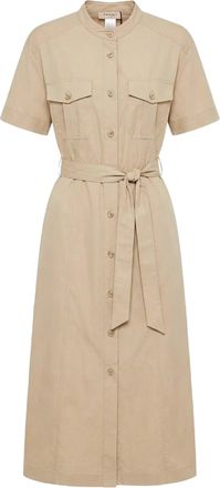 Twin-Set Abito Midi Button-Down Front Dress