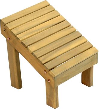 Jonathan Y Designs Saru 11.8 Traditional Classic Solid Acacia Wood Shower Shaving Foot Stool in Light Teak at Nordstrom