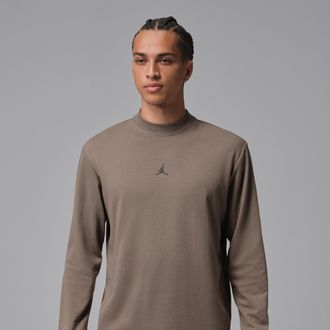 Nike Jordan Mens Jordan Sport Dri-FIT Golf Long-Sleeve Mock Neck Sweatshirt in Grey | IF2934-040