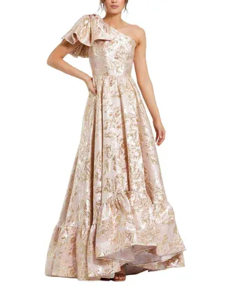 Mac Duggal Floral Brocade Low Gown