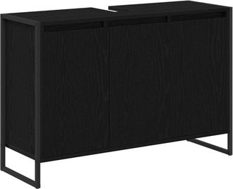 vidaXL Bathroom Cabinet Black Oak 90 x 30 x 60 cm Engineered Wood vidaXL