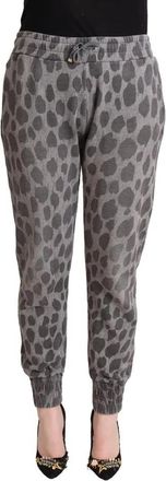 Dolce & Gabbana Gray Leopard Print SweatWomens Jogger Womens Pants (Pre-Owned)