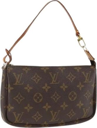 Louis Vuitton Pre-owned Shoulder Bags, female, Brown, Size: ONE SIZE Pre-owned Monogram Pouch