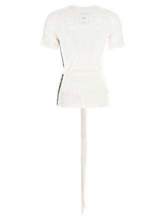 Yohji Yamamoto Stretch Lyocell with Tie Waist T-Shirt - Cream