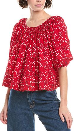 Madewell Shirred Puff Sleeve Top
