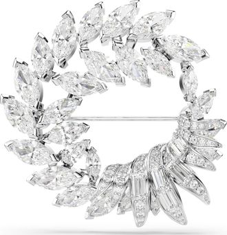 Swarovski Mesmera Marquise Cut, White, Rhodium Plated Brooch