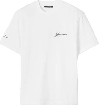 Jacquemus Mens The Courchevel High Altitude Club T-shirt - White Cotton - Size X-Large