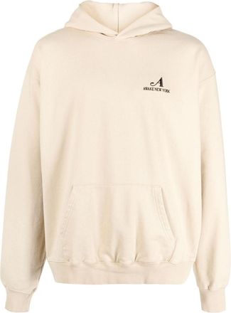 Awake NY Beige Embroidered Logo Hoodie