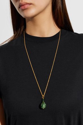 Toteme Long Necklace With Pendant, Womens, Gold