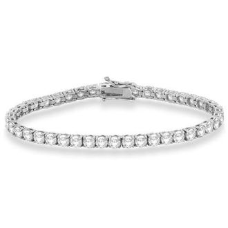 Allurez Eternity Lab Diamond Tennis Bracelet 14k Gold in White Gold at Nordstrom, Size 7