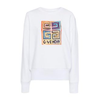 Givenchy Sudadera de Algod&oacute;n con Estampado Gr&aacute;fico - Sweatshirts & Hoodies - Hombre - Blanco - XS