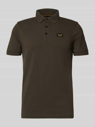 PME Legend Slim Fit Poloshirt mit Label-Stitching Modell TRACKWAY in Oliv, Gr&ouml;&szlig;e XXXL