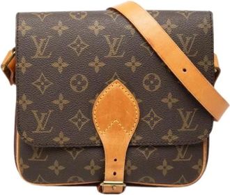 Louis Vuitton Pre-owned Cross Body Bags, female, Brown, Size: ONE SIZE Pre-owned Cartouchiere MM