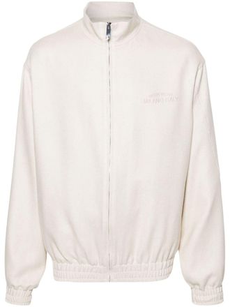 GCDS embroidered-logo sport jacket - Neutrals